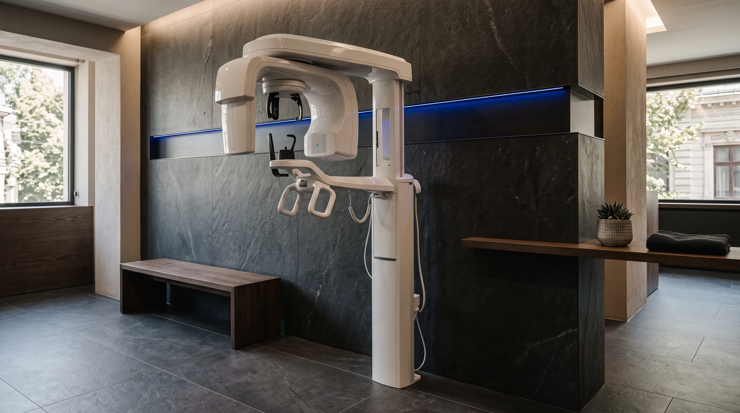 The CBCT scanner in the imaging room