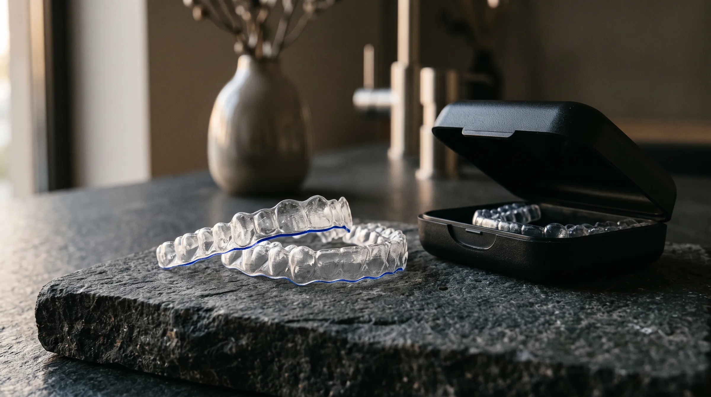 Clear aligners and their case